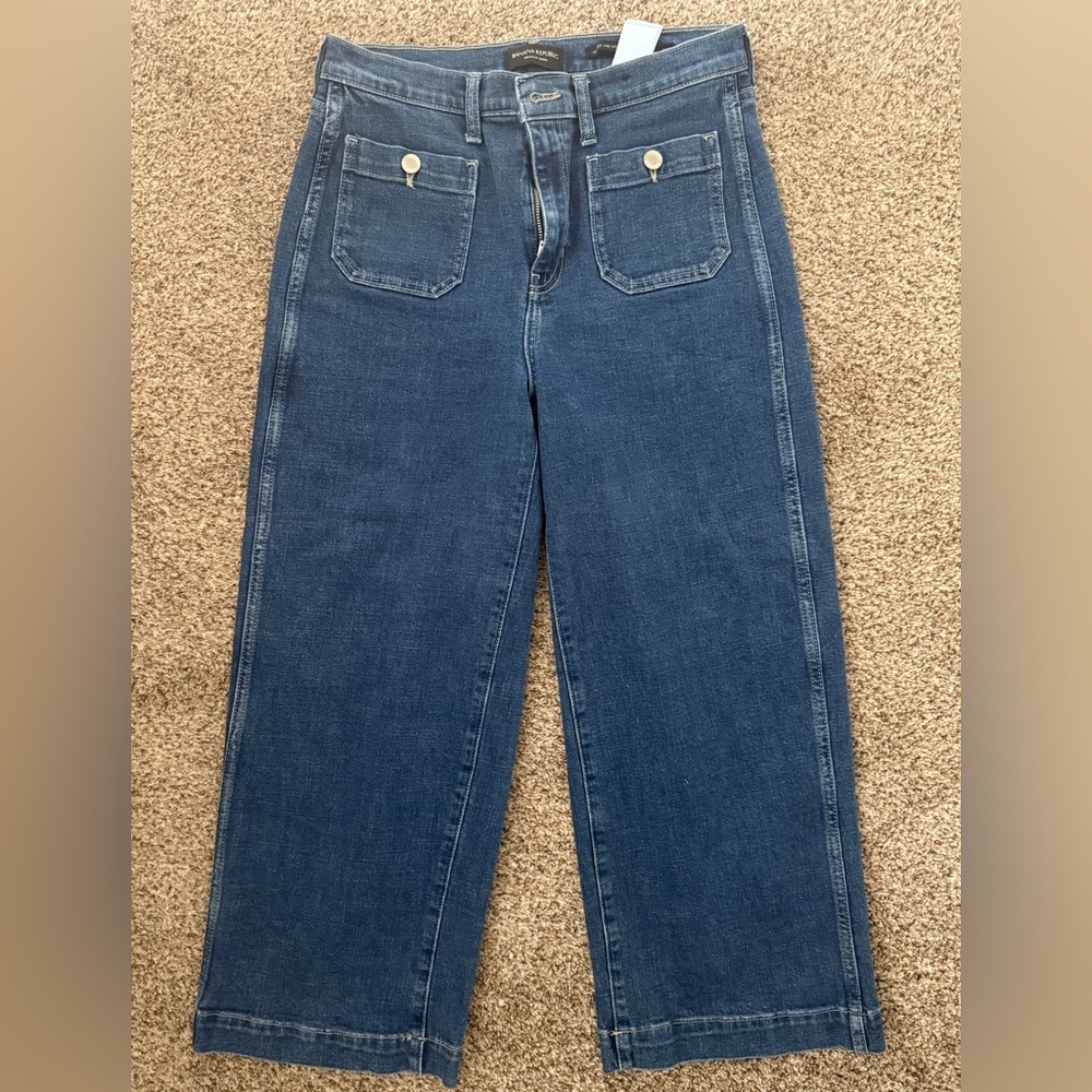Banana Republic High-Rise Wide Leg Crop Jeans